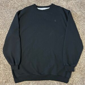 Mens 3XT Black Champion Crewneck Sweatshirt, Appears to have stain under emblem